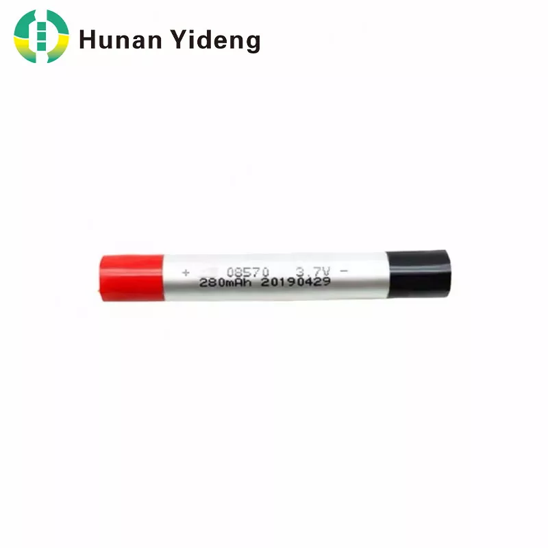 08570 Smukła, cylindryczna bateria litowo-polimerowa 3,7 V 280 mAh